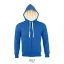 Uniszex cipzáras kapucnis pulóver, sherpa béléssel, SOL'S SO00584, Royal Blue-M