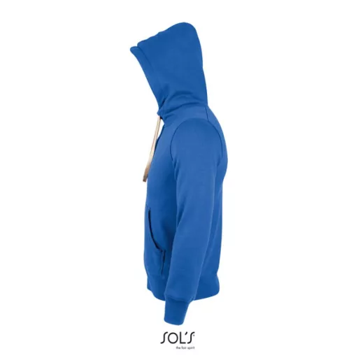 Uniszex cipzáras kapucnis pulóver, sherpa béléssel, SOL'S SO00584, Royal Blue-M