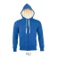 Uniszex cipzáras kapucnis pulóver, sherpa béléssel, SOL'S SO00584, Royal Blue-S