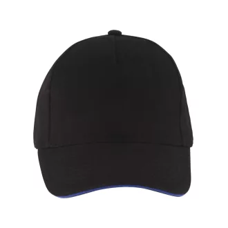   Uniszex pamut 5 paneles baseball sapka, SOL'S SO00594, Black/Royal-U
