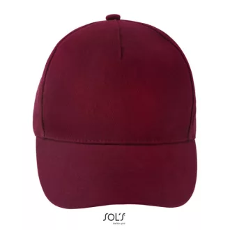   Uniszex pamut 5 paneles baseball sapka, SOL'S SO00594, Burgundy-U