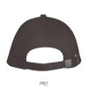 Uniszex pamut 5 paneles baseball sapka, SOL'S SO00594, Dark Grey/Orange-U