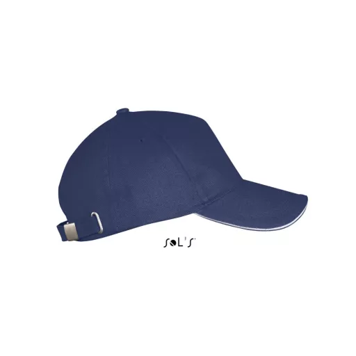 Uniszex pamut 5 paneles baseball sapka, SOL'S SO00594, French Navy/White-U