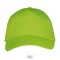 Uniszex pamut 5 paneles baseball sapka, SOL'S SO00594, Lime-U