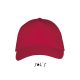 Uniszex pamut 5 paneles baseball sapka, SOL'S SO00594, Red-U