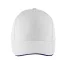 Uniszex pamut 5 paneles baseball sapka, SOL'S SO00594, White/French Navy-U