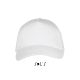 Uniszex pamut 5 paneles baseball sapka, SOL'S SO00594, White-U