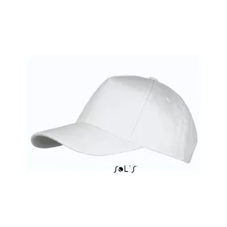   Uniszex pamut 5 paneles baseball sapka, SOL'S SO00594, White-U
