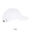 Uniszex pamut 5 paneles baseball sapka, SOL'S SO00594, White-U