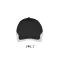Uniszex fém csatos 5 paneles kétszínű baseball sapka, SOL'S SO00595, Black/White-U
