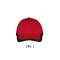 Uniszex fém csatos 5 paneles kétszínű baseball sapka, SOL'S SO00595, Red/Black-U