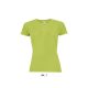 Női raglános rövid ujjú sport póló, SOL'S SO01159, Apple Green-2XL
