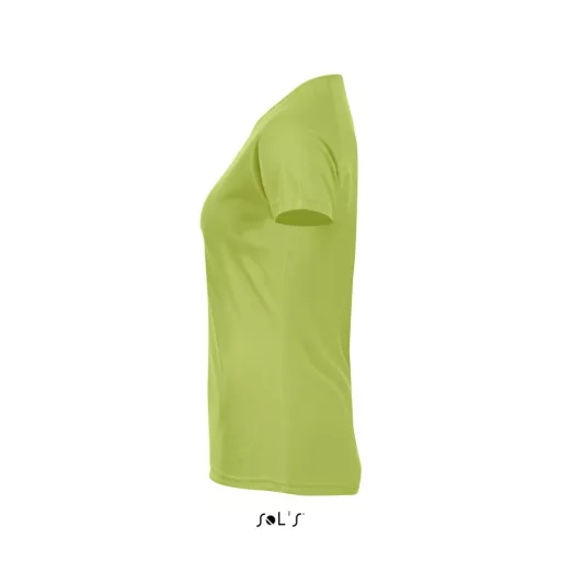 Női raglános rövid ujjú sport póló, SOL'S SO01159, Apple Green-2XL