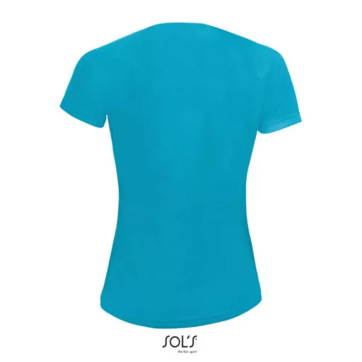 Női raglános rövid ujjú sport póló, SOL'S SO01159, Aqua-2XL
