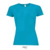 Női raglános rövid ujjú sport póló, SOL'S SO01159, Aqua-S