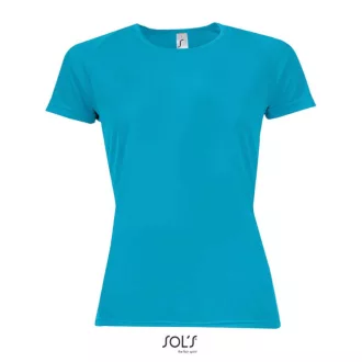   Női raglános rövid ujjú sport póló, SOL'S SO01159, Aqua-S