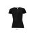 Női raglános rövid ujjú sport póló, SOL'S SO01159, Black-2XL