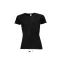 Női raglános rövid ujjú sport póló, SOL'S SO01159, Black-M
