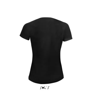   Női raglános rövid ujjú sport póló, SOL'S SO01159, Black-XS