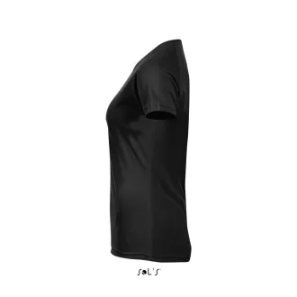   Női raglános rövid ujjú sport póló, SOL'S SO01159, Black-XS