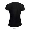 Női raglános rövid ujjú sport póló, SOL'S SO01159, Black-XS