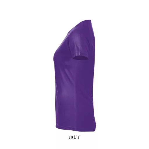 Női raglános rövid ujjú sport póló, SOL'S SO01159, Dark Purple-M