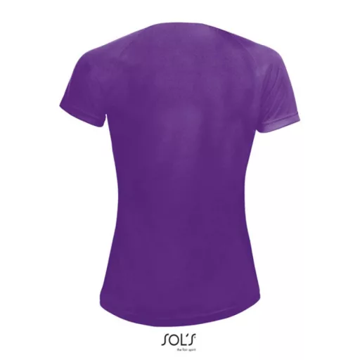 Női raglános rövid ujjú sport póló, SOL'S SO01159, Dark Purple-M
