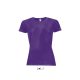 Női raglános rövid ujjú sport póló, SOL'S SO01159, Dark Purple-S