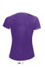 Női raglános rövid ujjú sport póló, SOL'S SO01159, Dark Purple-S