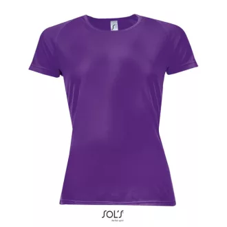   Női raglános rövid ujjú sport póló, SOL'S SO01159, Dark Purple-S