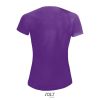 Női raglános rövid ujjú sport póló, SOL'S SO01159, Dark Purple-S