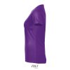 Női raglános rövid ujjú sport póló, SOL'S SO01159, Dark Purple-S