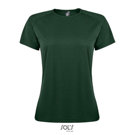 Női raglános rövid ujjú sport póló, SOL'S SO01159, Forest Green-2XL