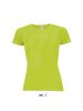Női raglános rövid ujjú sport póló, SOL'S SO01159, Neon Green-M
