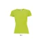 Női raglános rövid ujjú sport póló, SOL'S SO01159, Neon Green-M