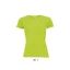 Női raglános rövid ujjú sport póló, SOL'S SO01159, Neon Green-M