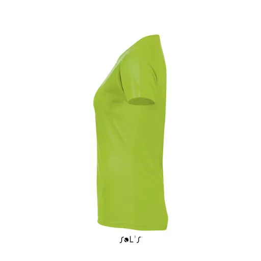 Női raglános rövid ujjú sport póló, SOL'S SO01159, Neon Green-M