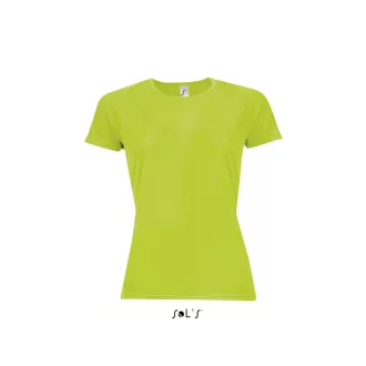   Női raglános rövid ujjú sport póló, SOL'S SO01159, Neon Green-S