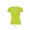 Női raglános rövid ujjú sport póló, SOL'S SO01159, Neon Green-XL