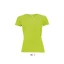 Női raglános rövid ujjú sport póló, SOL'S SO01159, Neon Green-XL