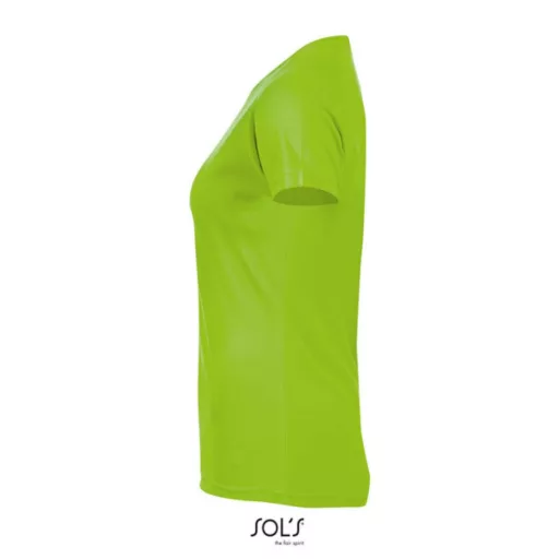 Női raglános rövid ujjú sport póló, SOL'S SO01159, Neon Green-XL