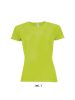 Női raglános rövid ujjú sport póló, SOL'S SO01159, Neon Green-XS