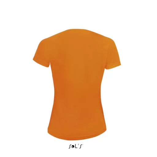 Női raglános rövid ujjú sport póló, SOL'S SO01159, Neon Orange-L