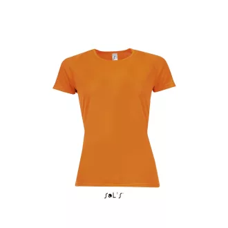   Női raglános rövid ujjú sport póló, SOL'S SO01159, Neon Orange-S