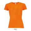 Női raglános rövid ujjú sport póló, SOL'S SO01159, Neon Orange-S