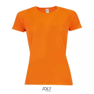   Női raglános rövid ujjú sport póló, SOL'S SO01159, Neon Orange-S