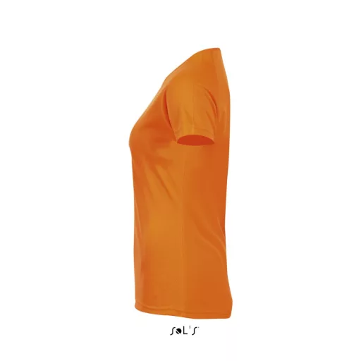 Női raglános rövid ujjú sport póló, SOL'S SO01159, Neon Orange-XL