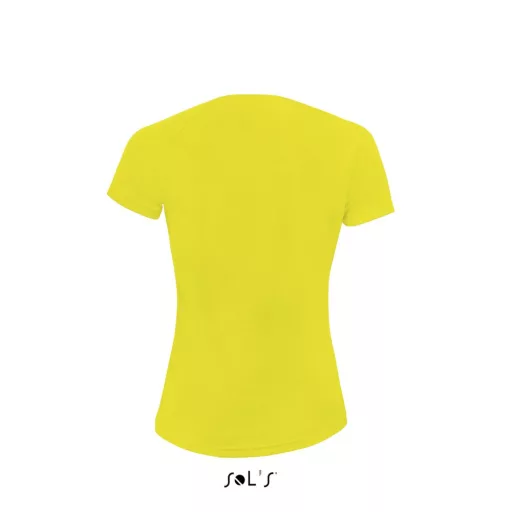 Női raglános rövid ujjú sport póló, SOL'S SO01159, Neon Yellow-2XL