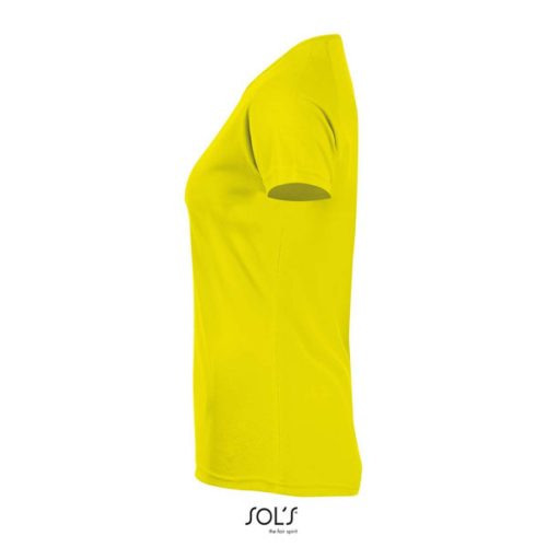 Női raglános rövid ujjú sport póló, SOL'S SO01159, Neon Yellow-M