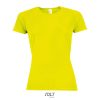 Női raglános rövid ujjú sport póló, SOL'S SO01159, Neon Yellow-S